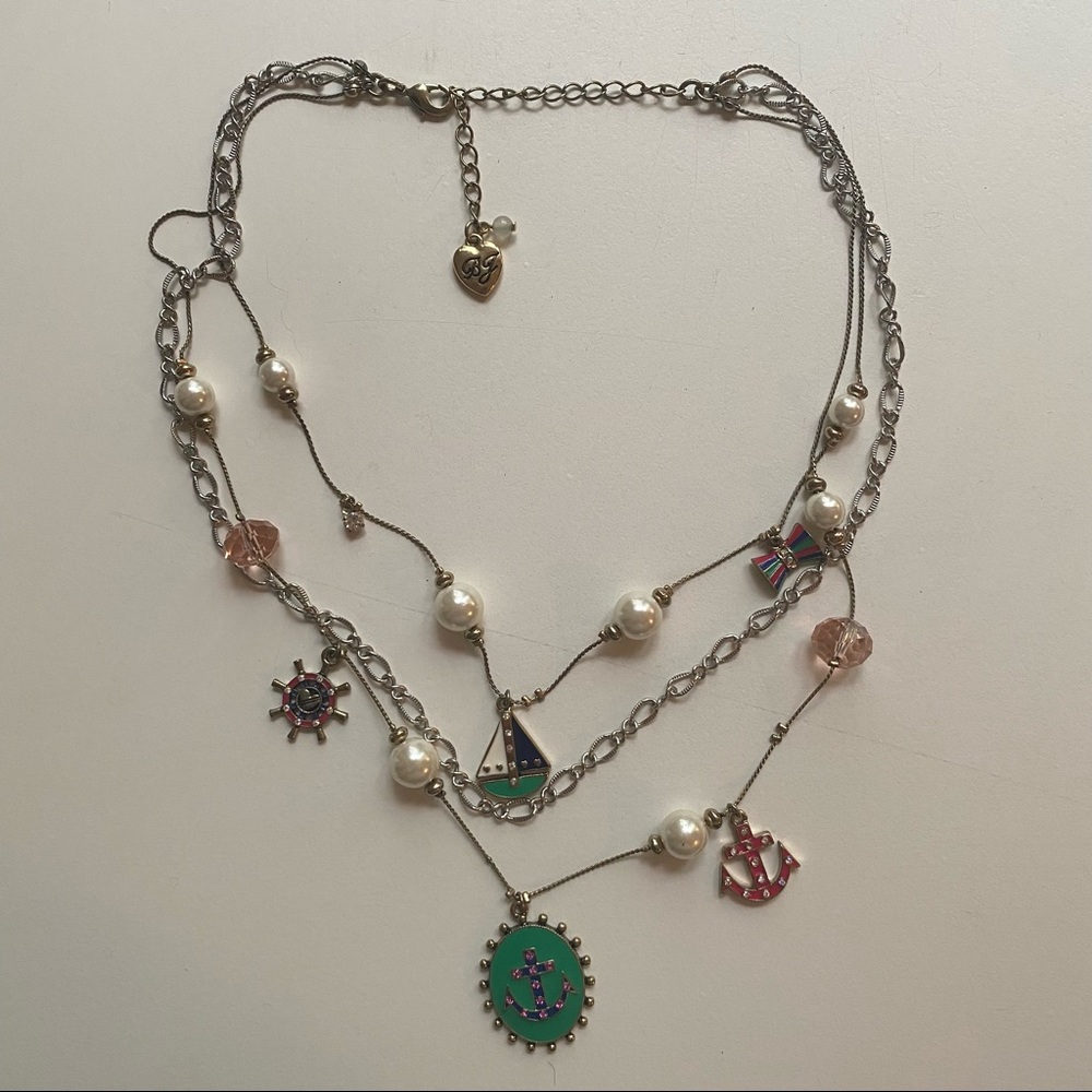 Betsey Johnson 3-tiered nautical Necklace